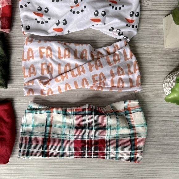 HOLIDAY headbands 8 prints and solids EUC - Picture 10 of 10